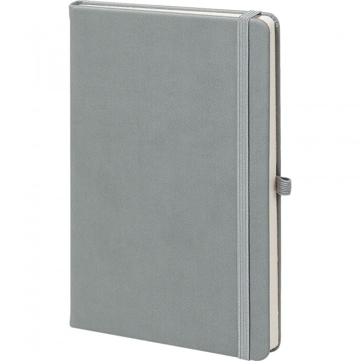 Logo Baskılı Gri Elastik Bantlı Kalem Tutuculu Tarihsiz Defter